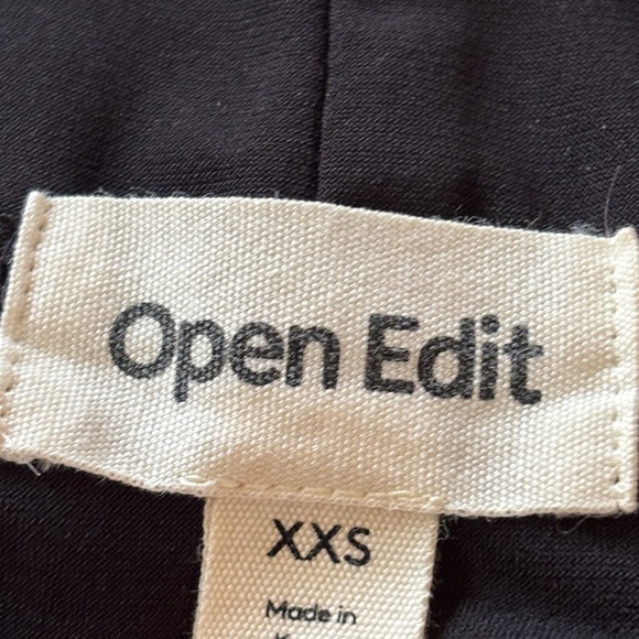 Open Edit Chic Black Sleeveless Halter Crop Top XXS - Picture 5 of 6